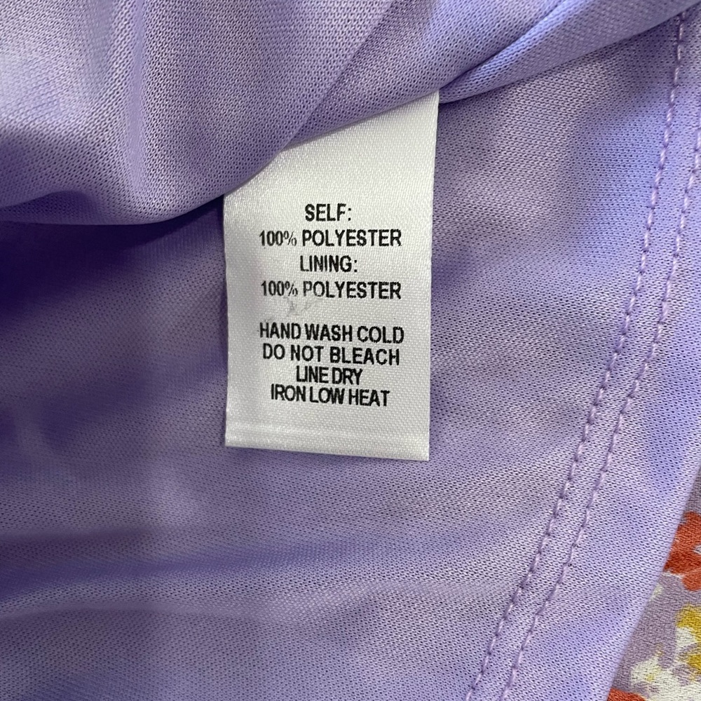 NWT Lulu’s Brynne Red and Lavender Floral Print Dress - Picture 10 of 11